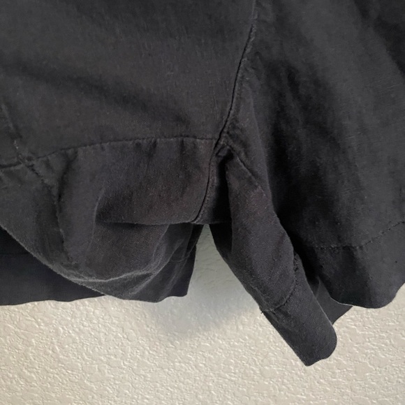 GAP Women’s High Rise 5” Linen Blend Pleated Shorts 4 Black - Picture 6 of 11